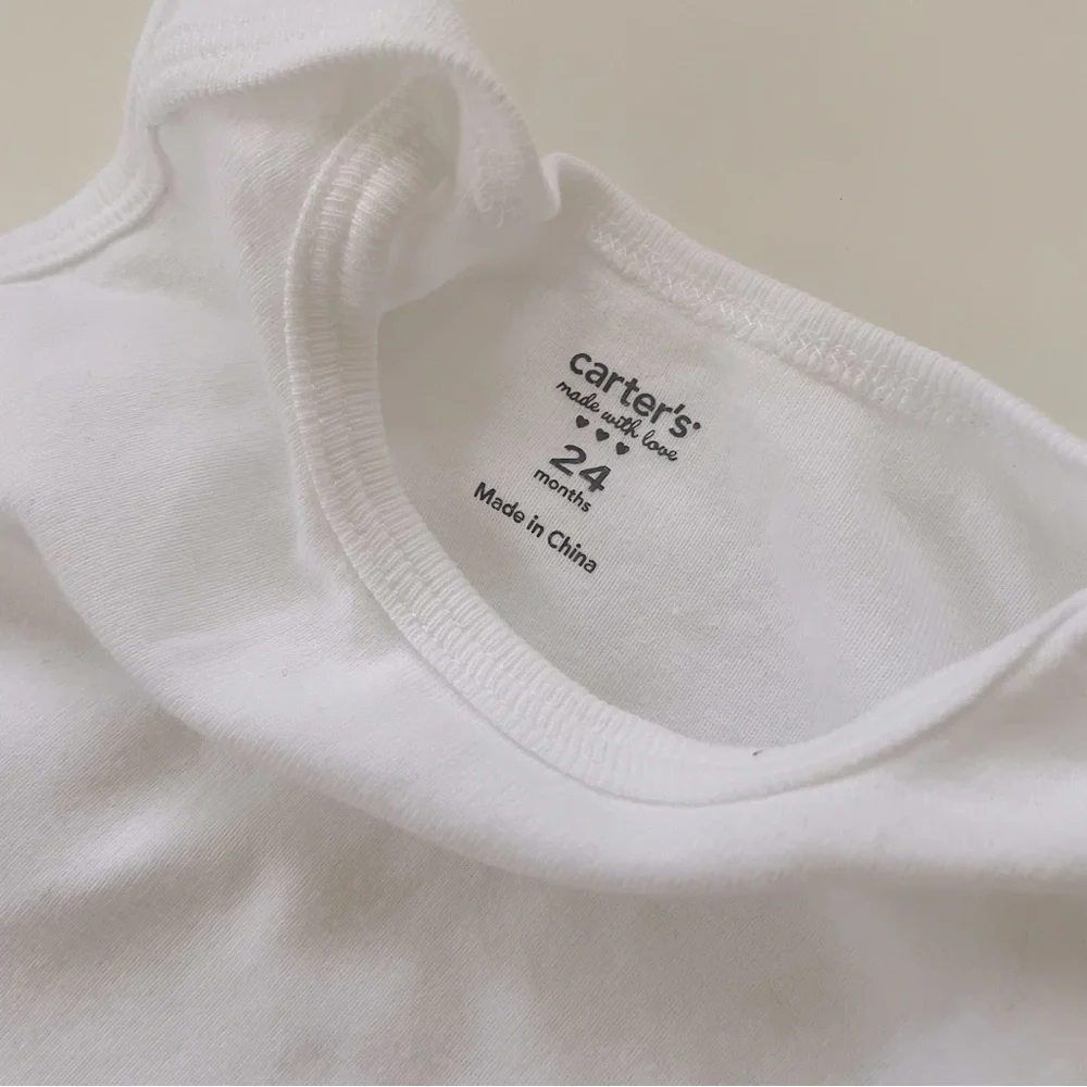 Carter's Baby White Tank Onesies Size 24 months NWOT